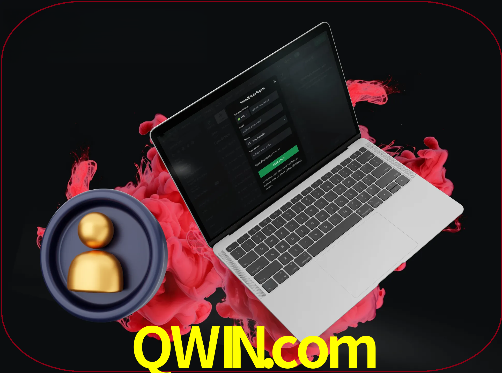 No cabeçalho do site qwin, clique no botão que o levará a um formulário especial onde terá de introduzir as suas informações actuais.
