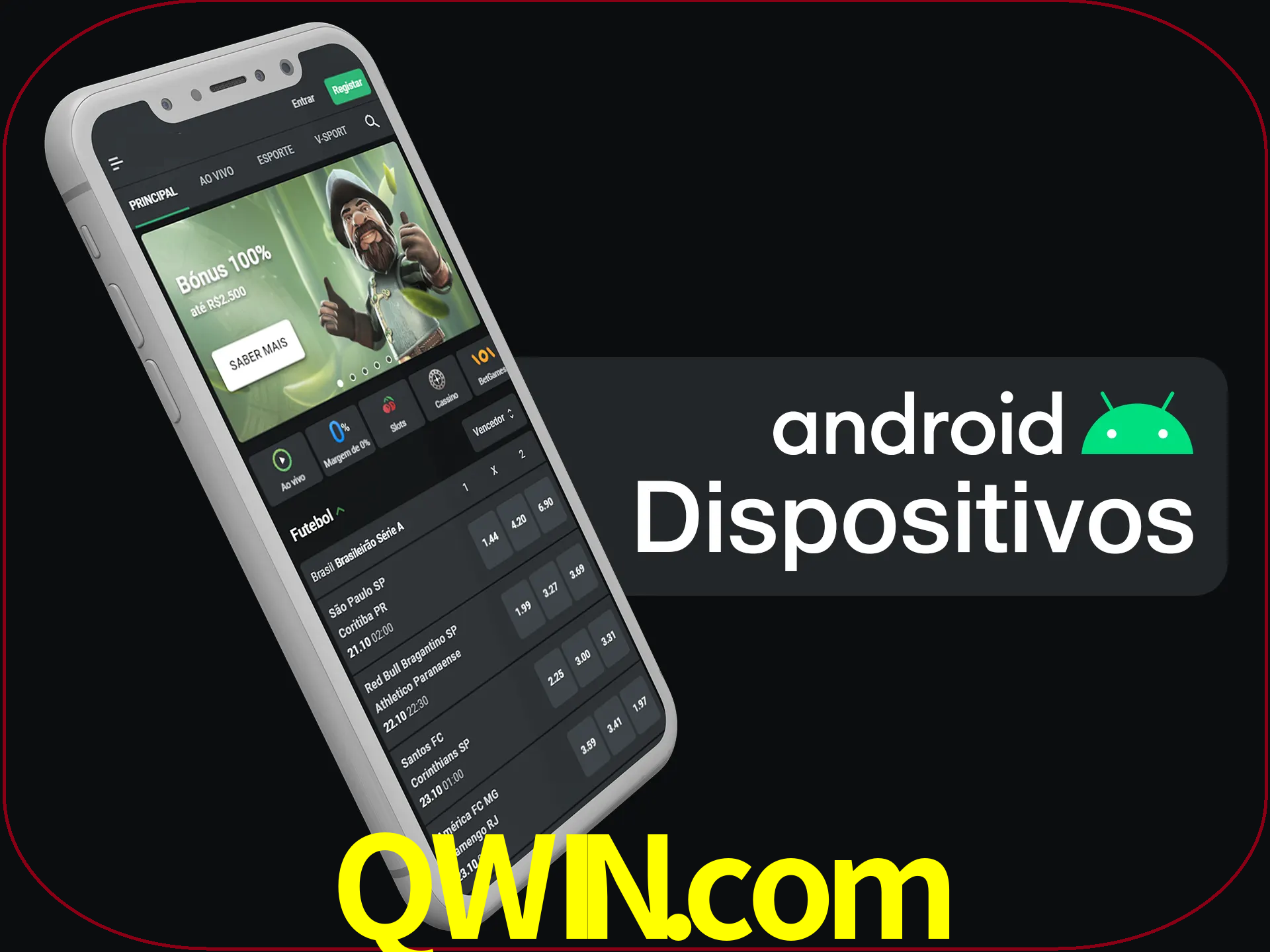 O aplicativo suporta a maioria de todos os dispositivos Android.